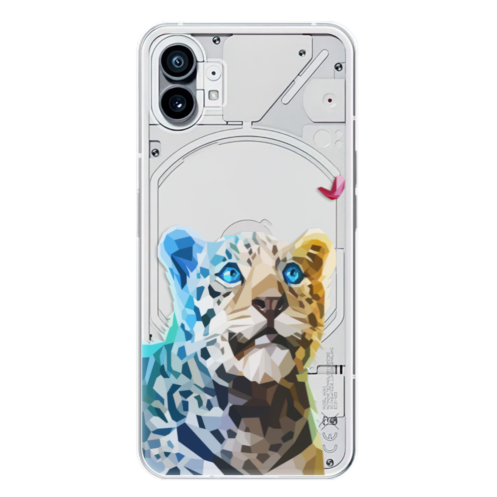 Odolné silikonové pouzdro iSaprio - Leopard With Butterfly - Nothing Phone (1)