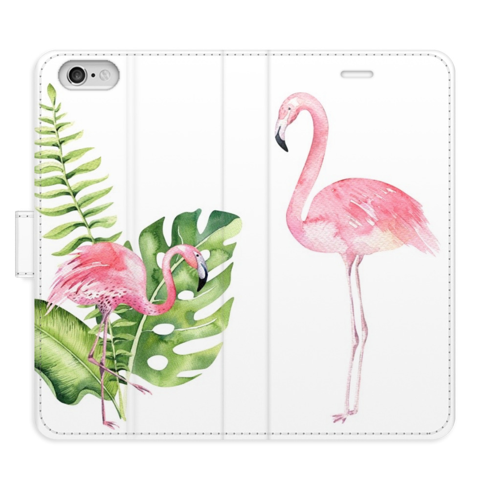 Flipové pouzdro iSaprio - Flamingos - iPhone 6/6S