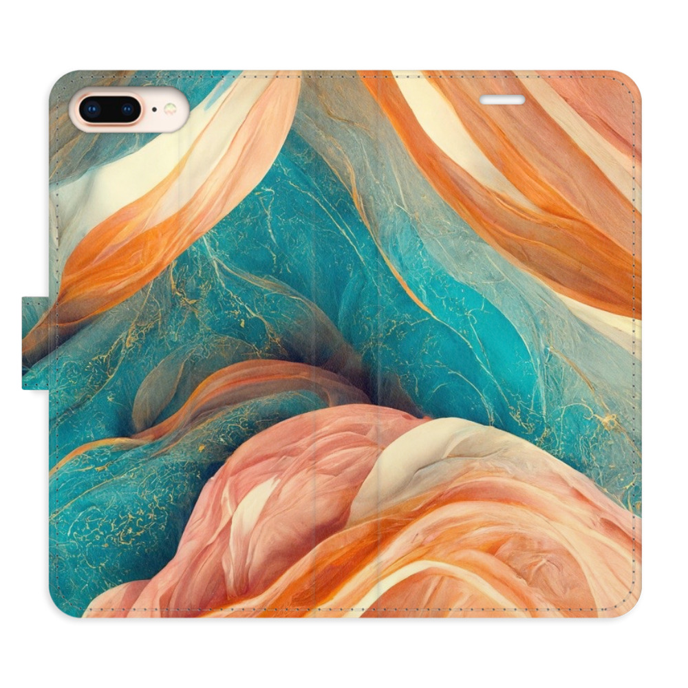 Flipové pouzdro iSaprio - Blue and Orange - iPhone 7 Plus