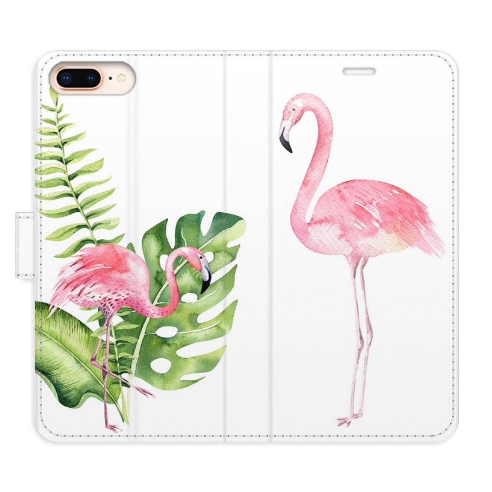 Flipové pouzdro iSaprio - Flamingos - iPhone 7 Plus