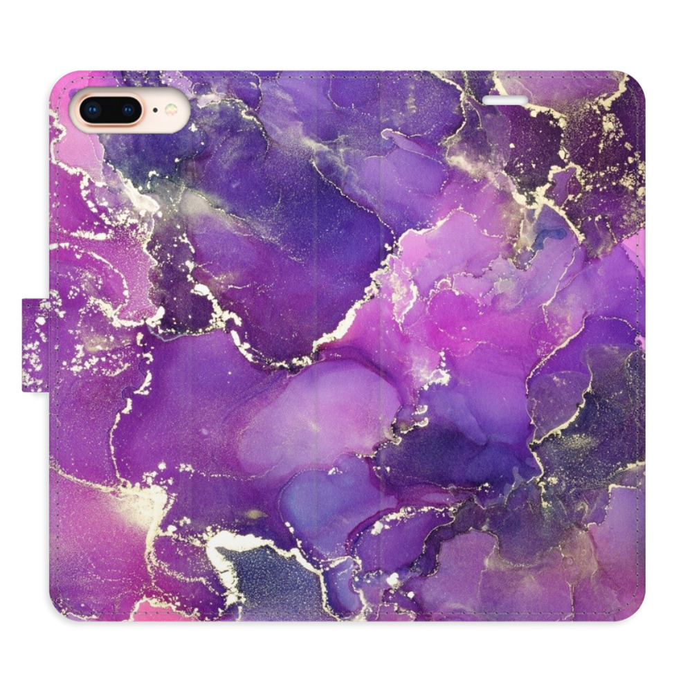 Flipové pouzdro iSaprio - Purple Marble - iPhone 7 Plus