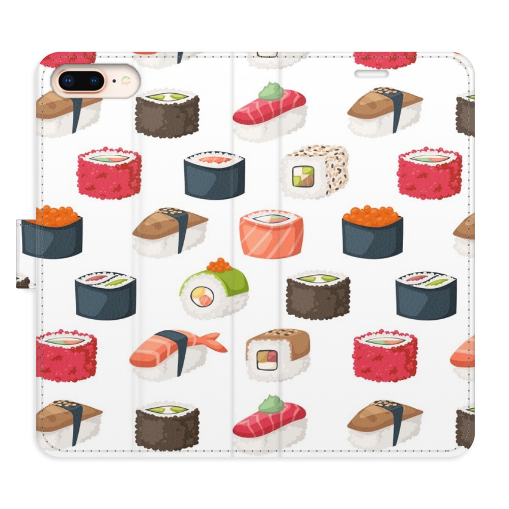 Levně Flipové pouzdro iSaprio - Sushi Pattern 02 - iPhone 7 Plus
