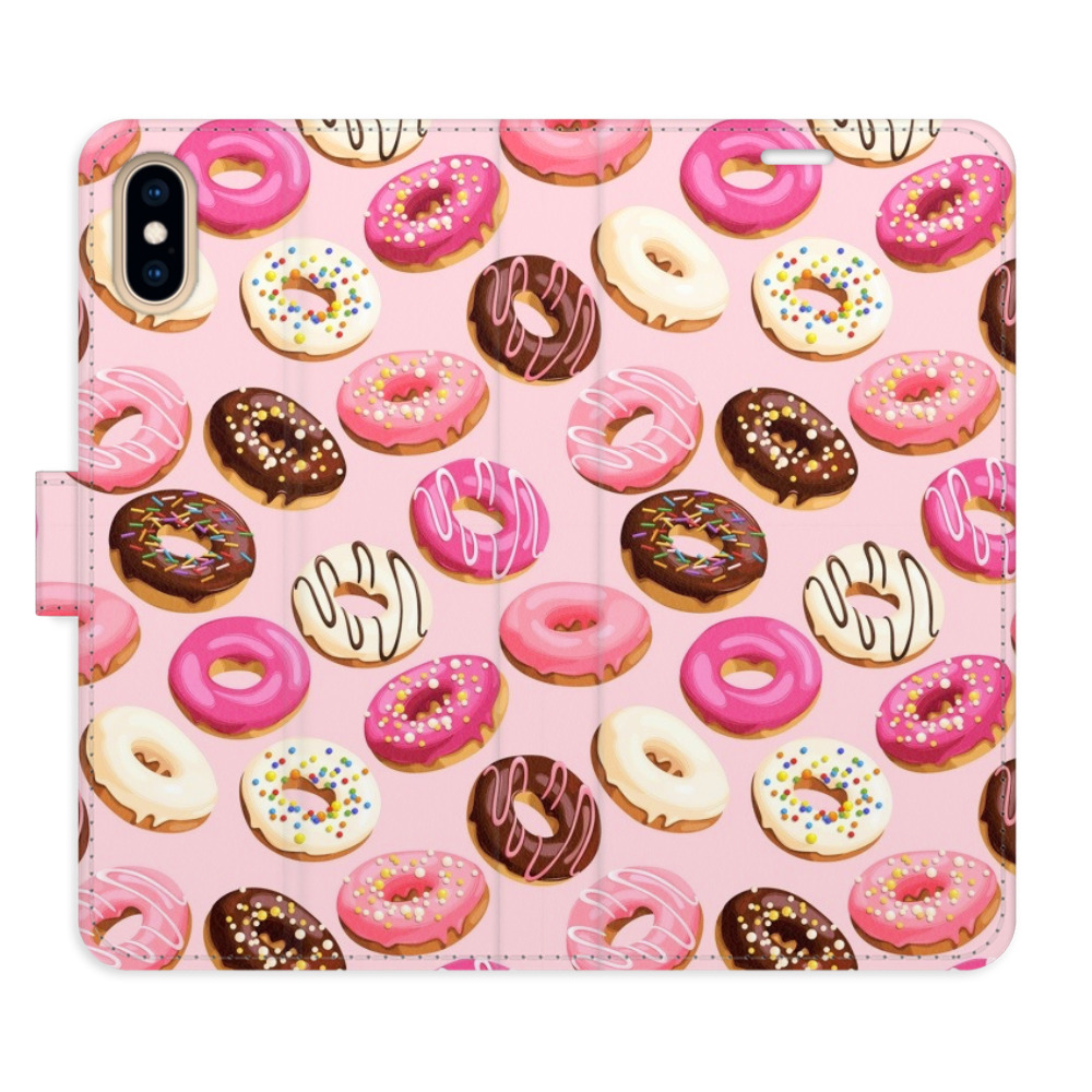 Flipové pouzdro iSaprio - Donuts Pattern 03 - iPhone X/XS