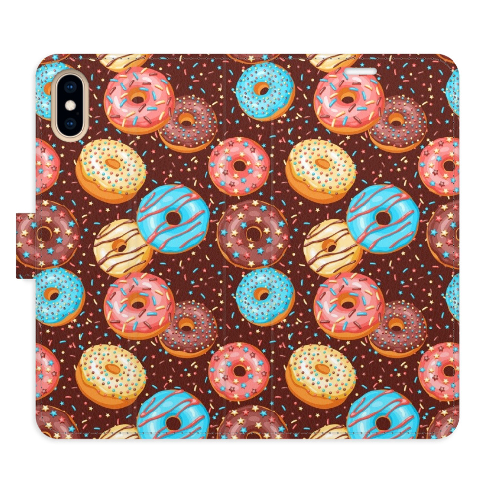 Flipové pouzdro iSaprio - Donuts Pattern - iPhone X/XS