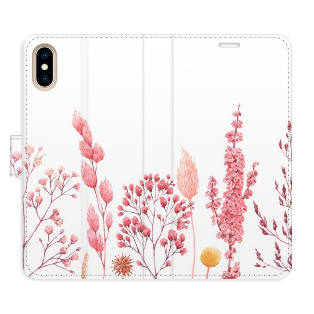Flipové pouzdro iSaprio - Pink Flowers 03 - iPhone X/XS