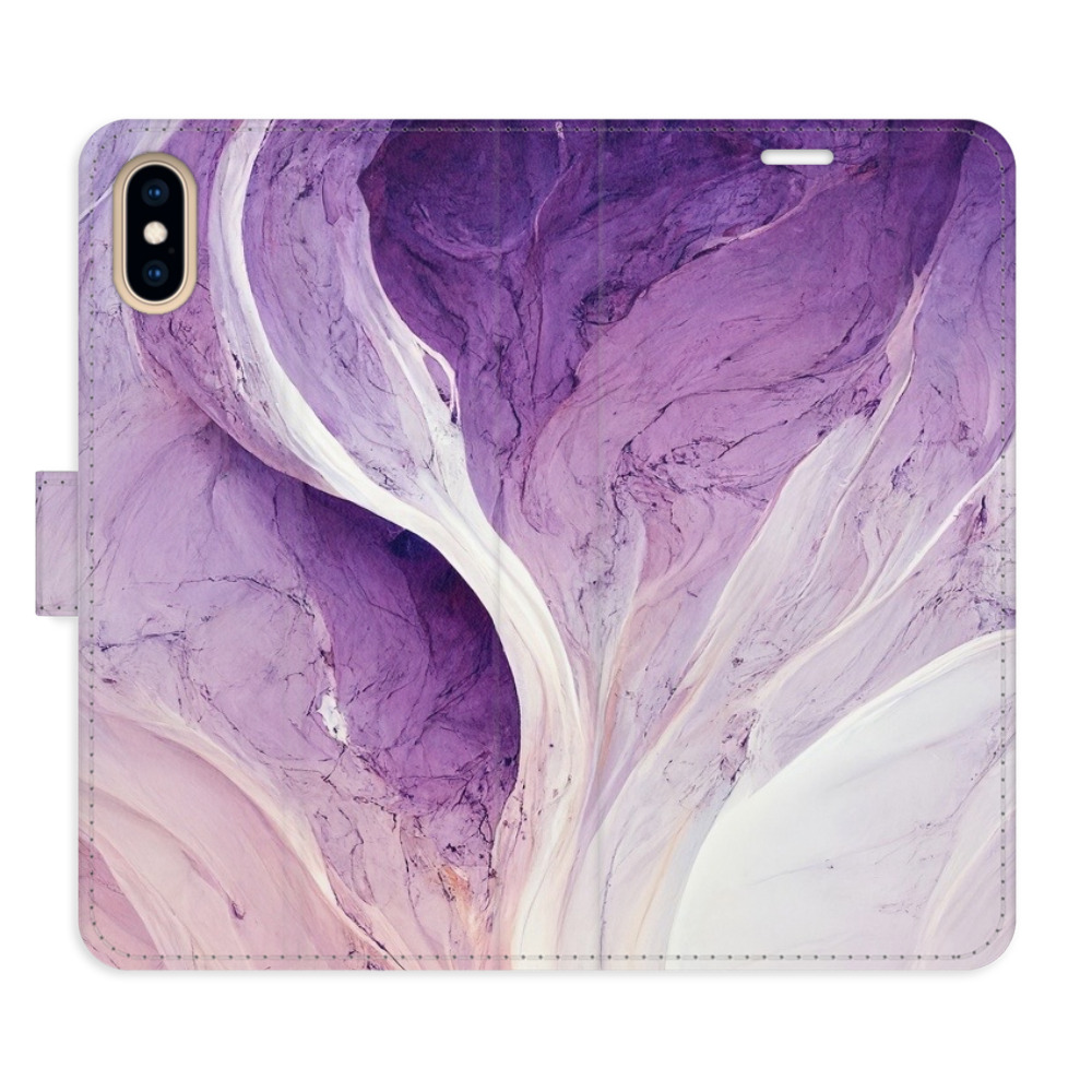Flipové pouzdro iSaprio - Purple Paint - iPhone X/XS
