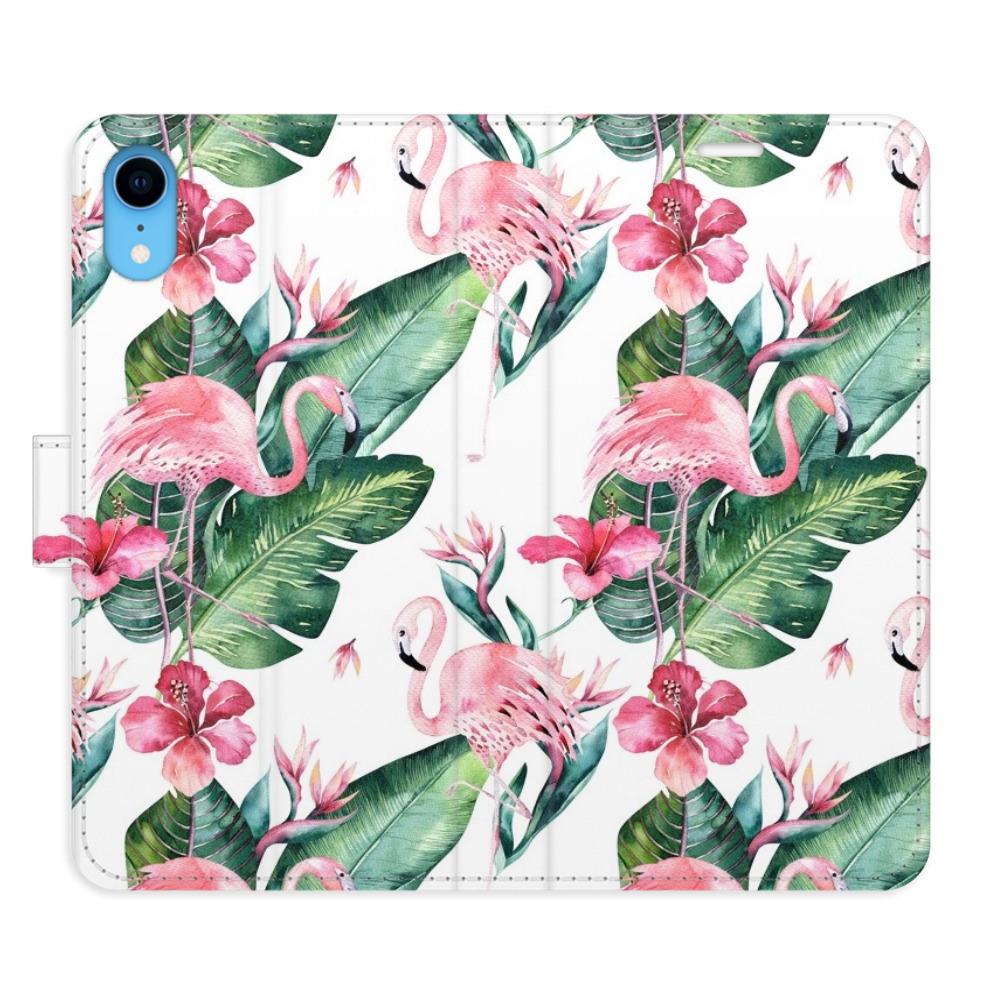 Flipové pouzdro iSaprio - Flamingos Pattern - iPhone XR