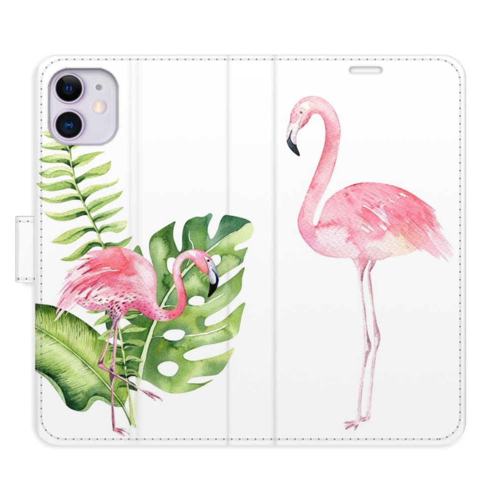 Flipové pouzdro iSaprio - Flamingos - iPhone 11