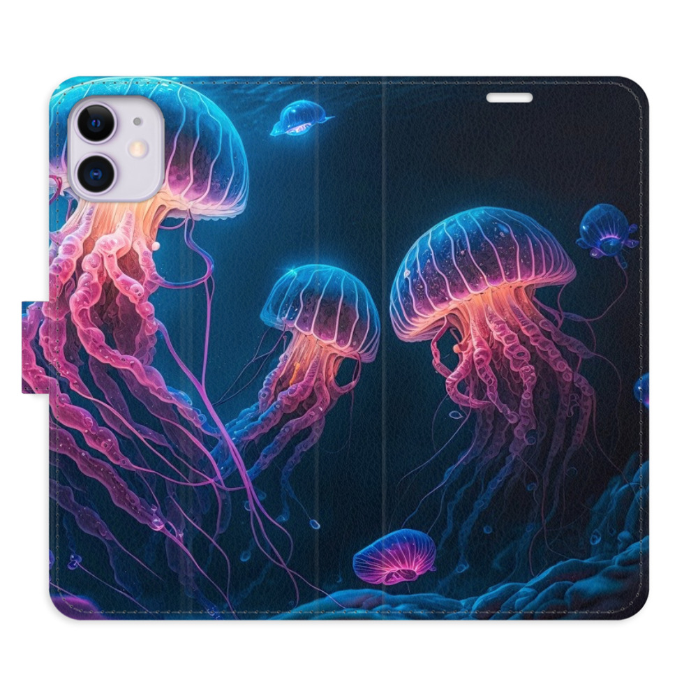 Flipové pouzdro iSaprio - Jellyfish - iPhone 11
