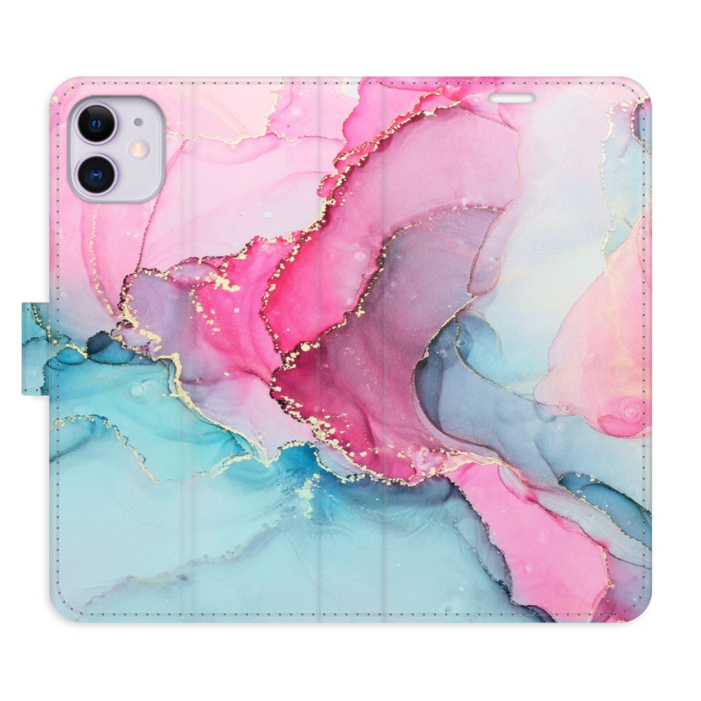 Flipové pouzdro iSaprio - PinkBlue Marble - iPhone 11