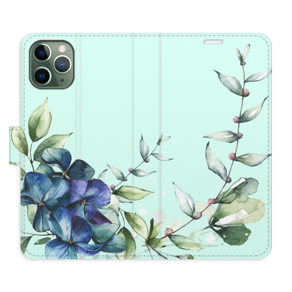 Flipové pouzdro iSaprio - Blue Flowers - iPhone 11 Pro