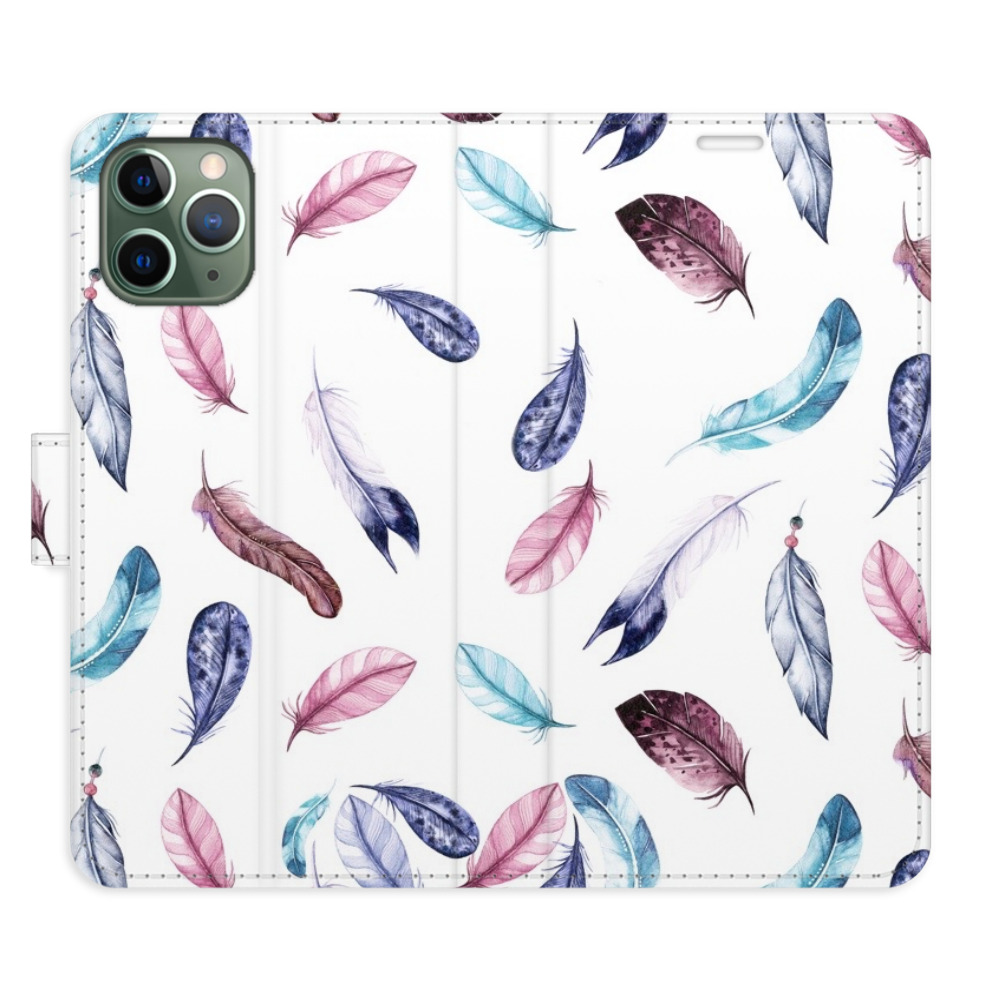 Flipové pouzdro iSaprio - Colorful Feathers - iPhone 11 Pro