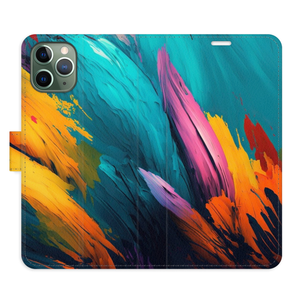 Flipové pouzdro iSaprio - Orange Paint 02 - iPhone 11 Pro