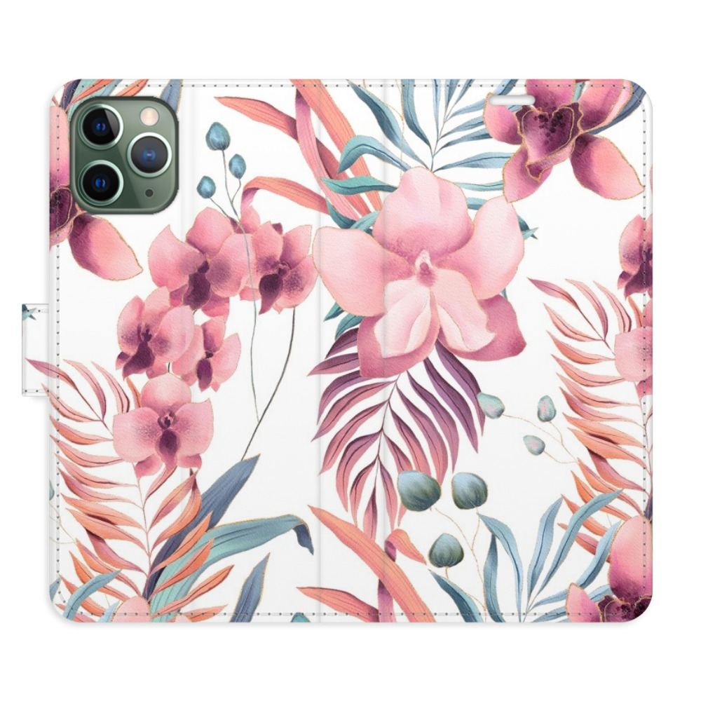 Flipové pouzdro iSaprio - Pink Flowers 02 - iPhone 11 Pro