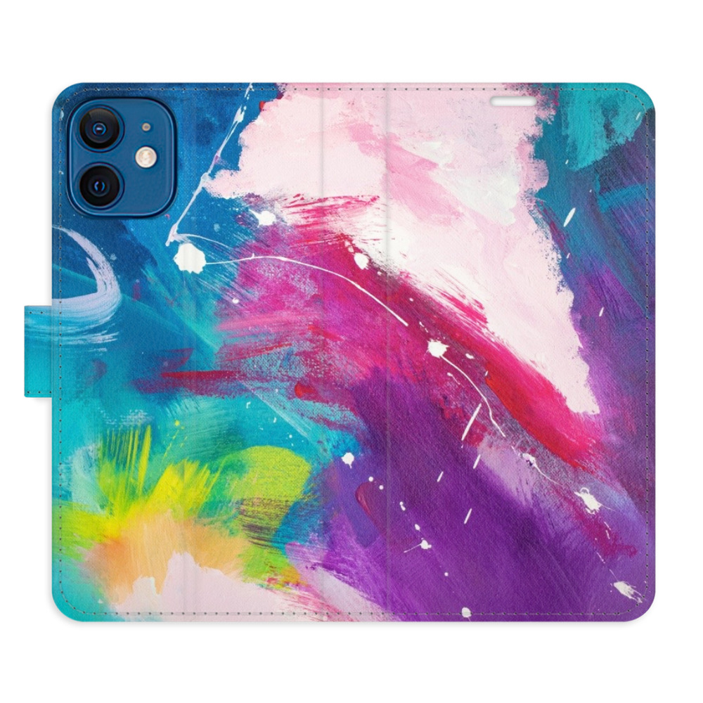 Levně Flipové pouzdro iSaprio - Abstract Paint 05 - iPhone 12 mini