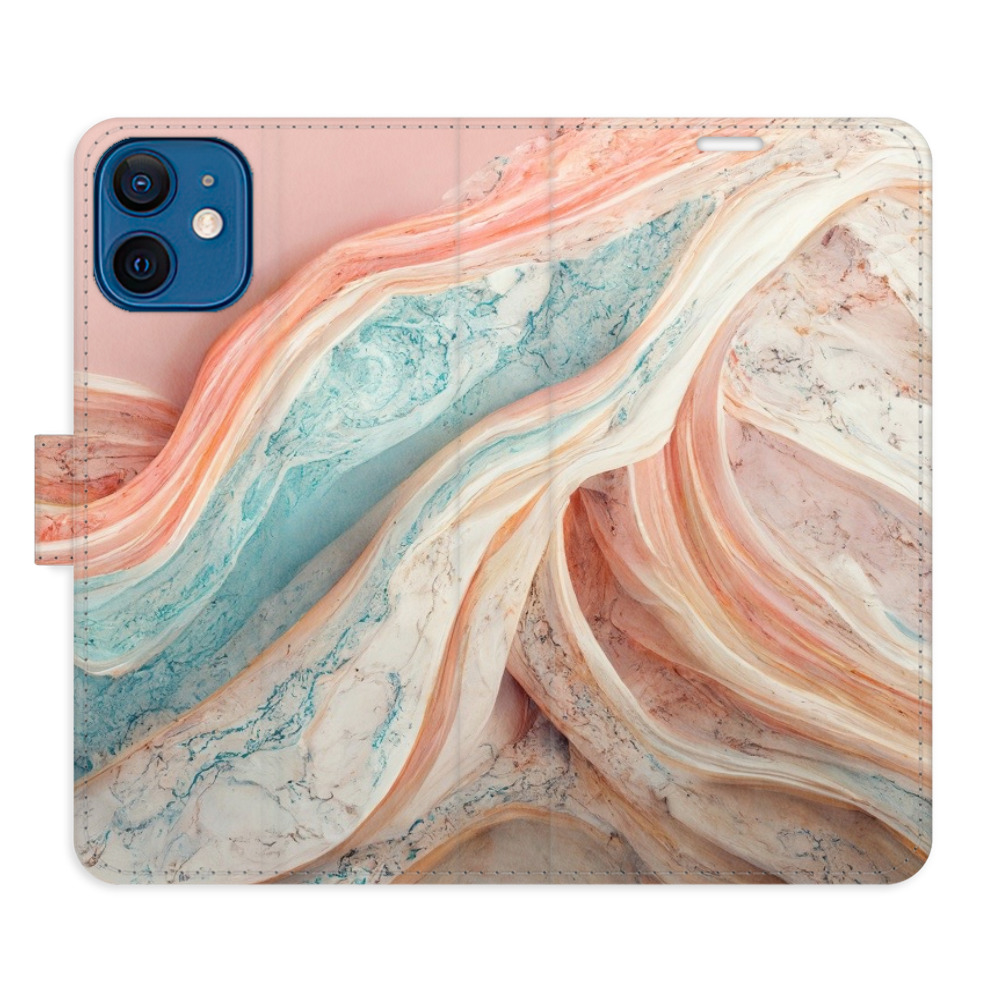 Flipové pouzdro iSaprio - Colour Marble - iPhone 12 mini
