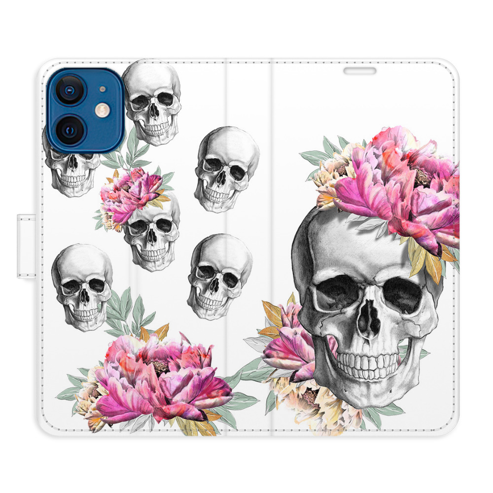 Flipové pouzdro iSaprio - Crazy Skull - iPhone 12 mini