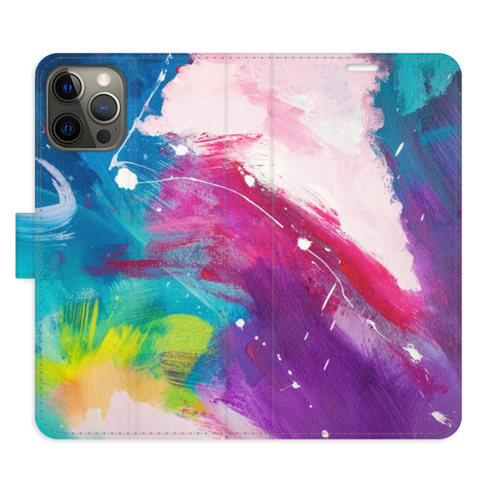 Levně Flipové pouzdro iSaprio - Abstract Paint 05 - iPhone 12/12 Pro