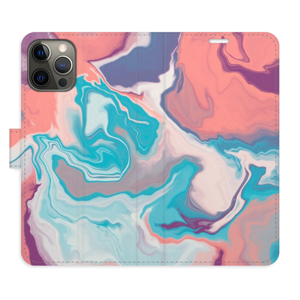 Flipové pouzdro iSaprio - Abstract Paint 06 - iPhone 12/12 Pro