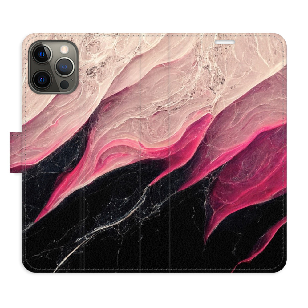 Flipové pouzdro iSaprio - BlackPink Marble - iPhone 12/12 Pro