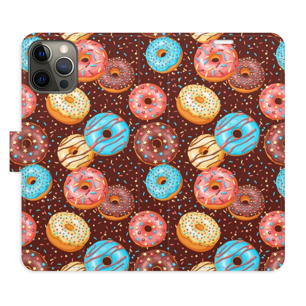 Flipové pouzdro iSaprio - Donuts Pattern - iPhone 12/12 Pro
