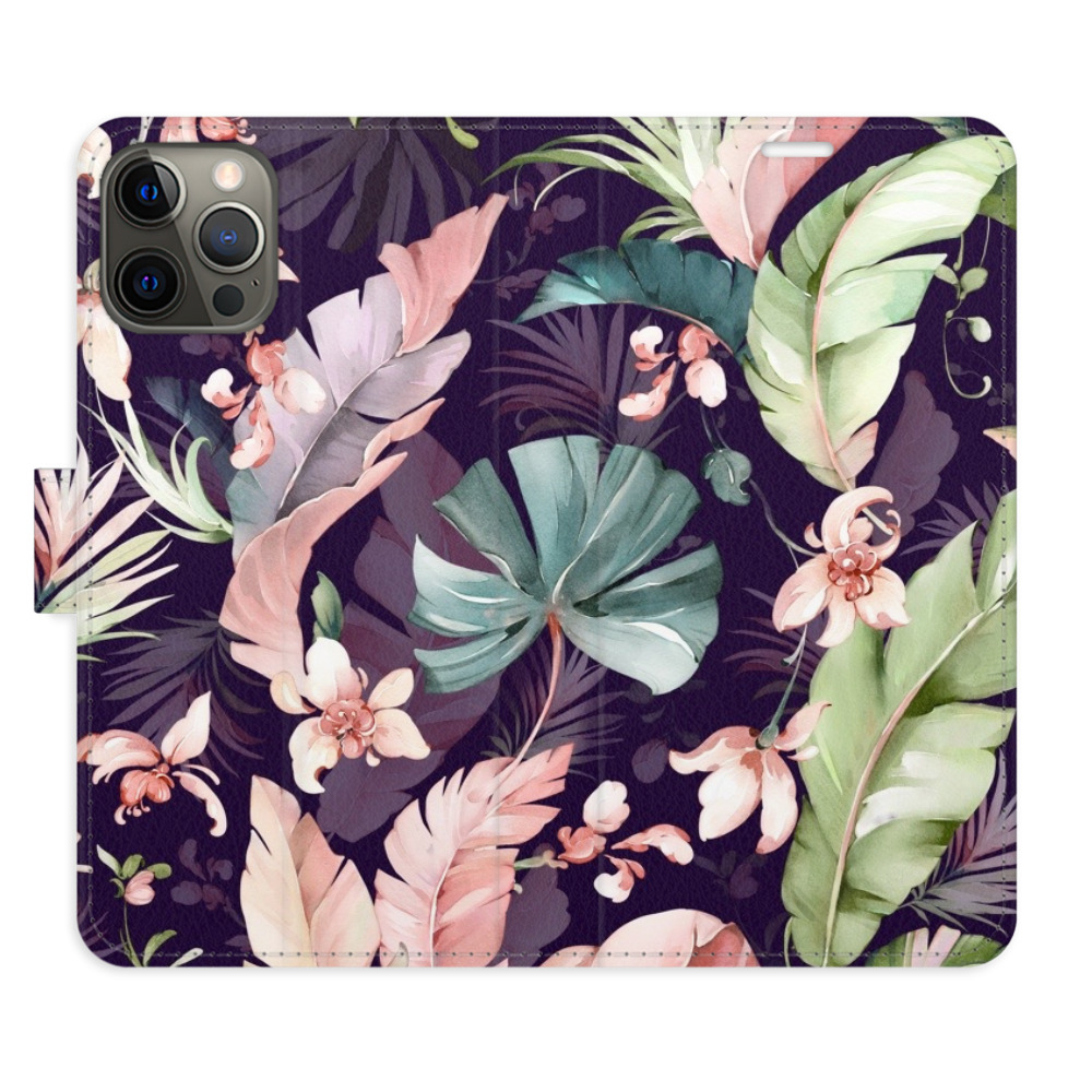 Flipové pouzdro iSaprio - Flower Pattern 08 - iPhone 12/12 Pro