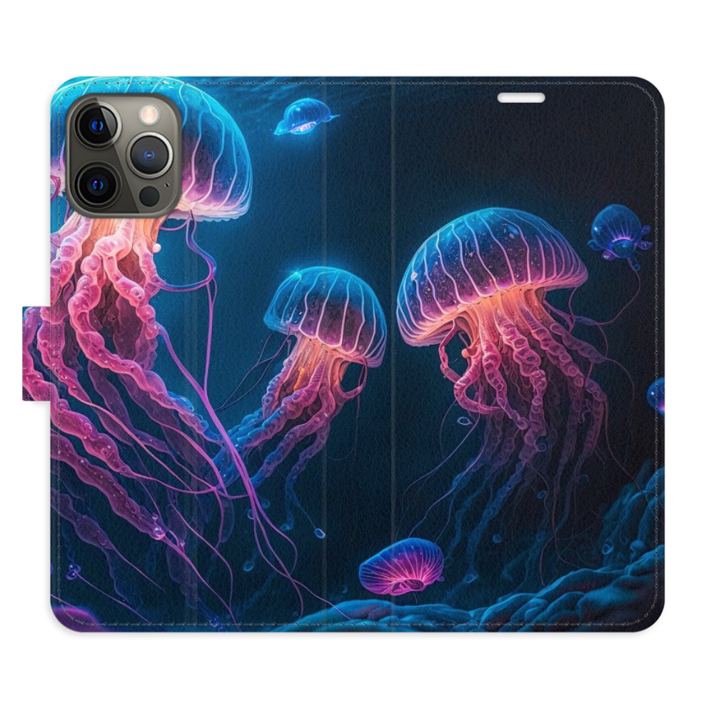 Flipové pouzdro iSaprio - Jellyfish - iPhone 12/12 Pro