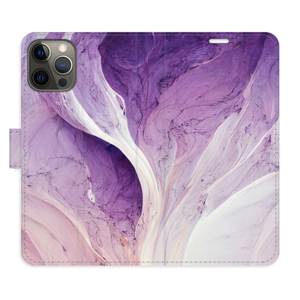 Flipové pouzdro iSaprio - Purple Paint - iPhone 12/12 Pro