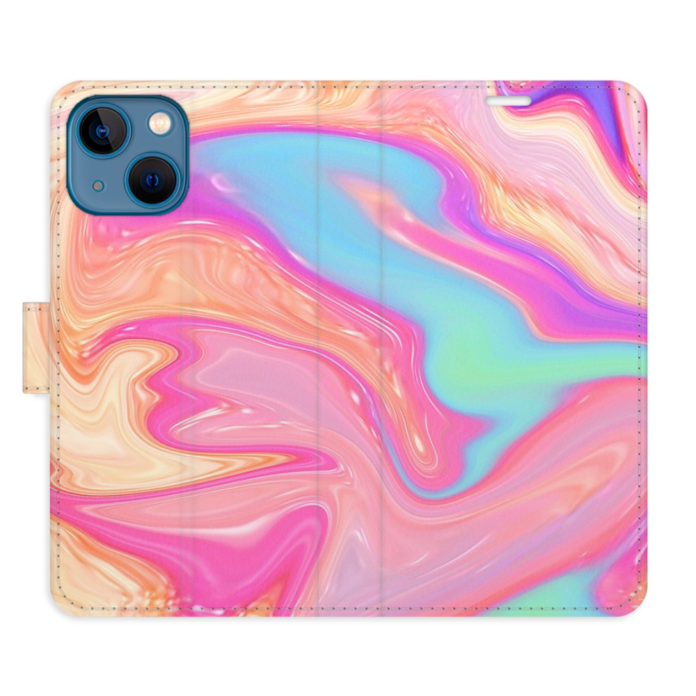 Flipové pouzdro iSaprio - Abstract Paint 07 - iPhone 13 mini