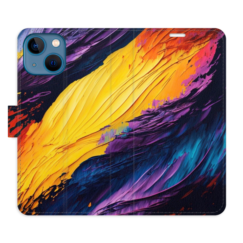 Flipové pouzdro iSaprio - Fire Paint - iPhone 13 mini