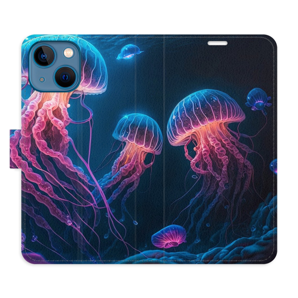 Flipové pouzdro iSaprio - Jellyfish - iPhone 13 mini