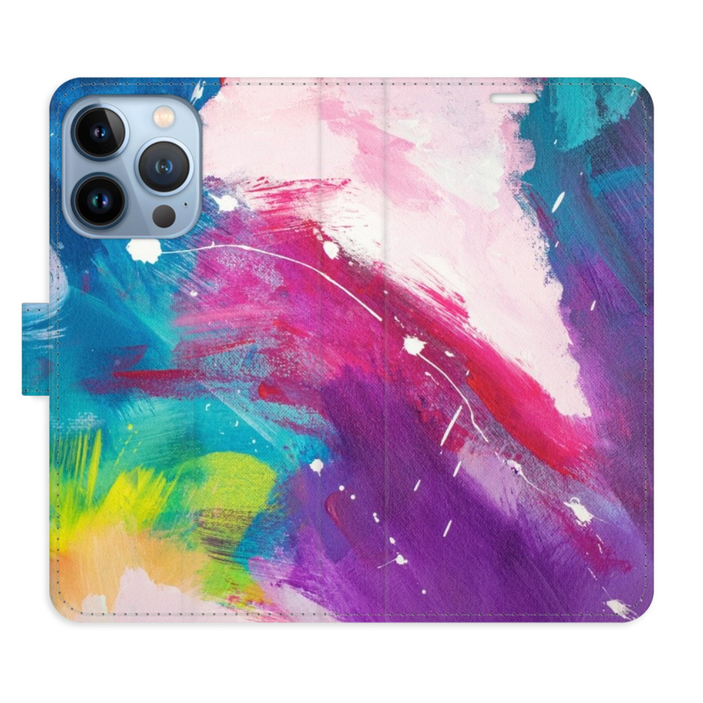 Levně Flipové pouzdro iSaprio - Abstract Paint 05 - iPhone 13 Pro
