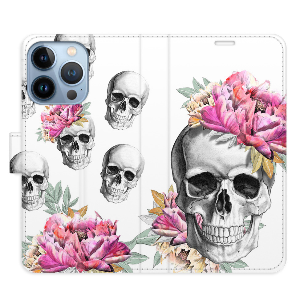 Flipové pouzdro iSaprio - Crazy Skull - iPhone 13 Pro
