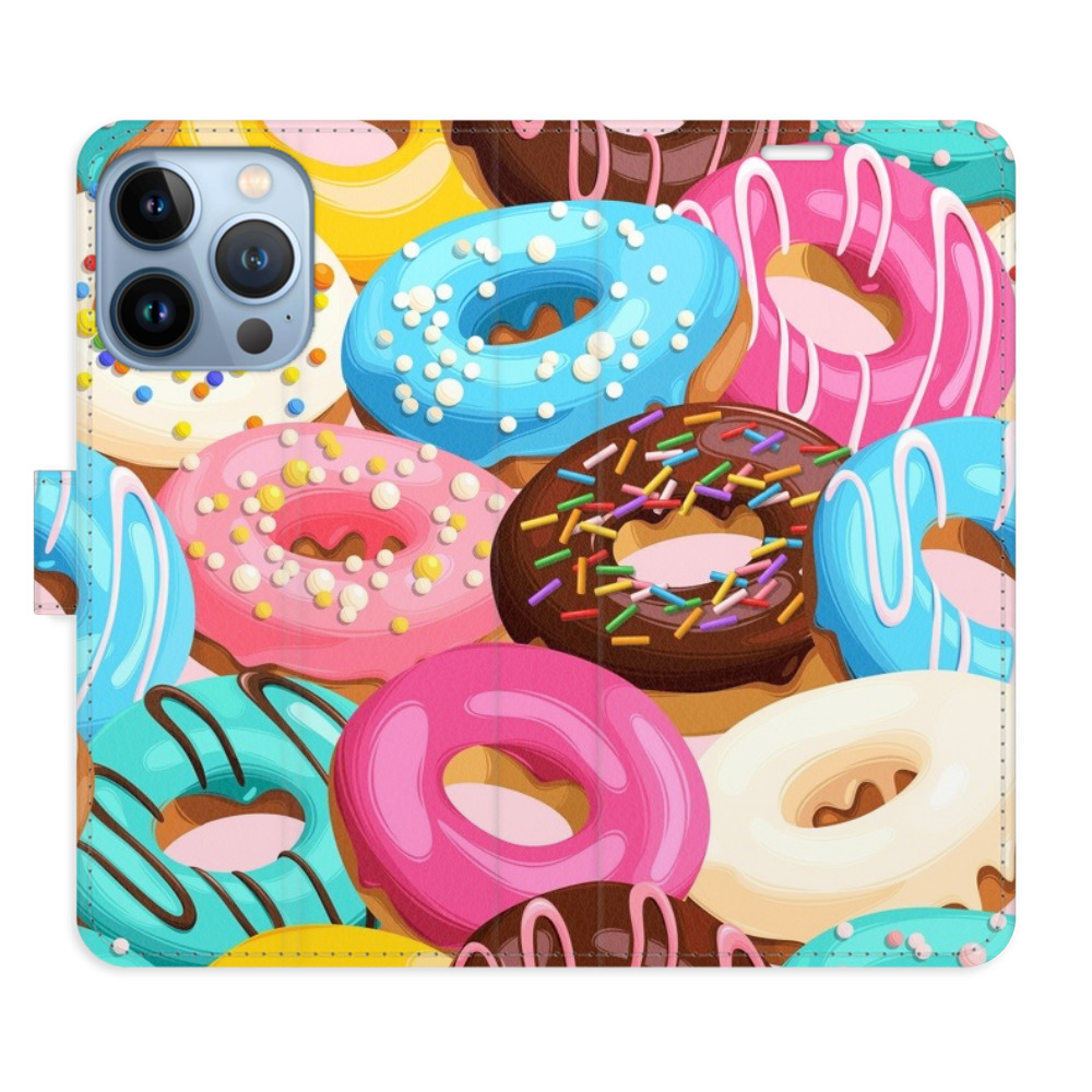 Flipové pouzdro iSaprio - Donuts Pattern 02 - iPhone 13 Pro