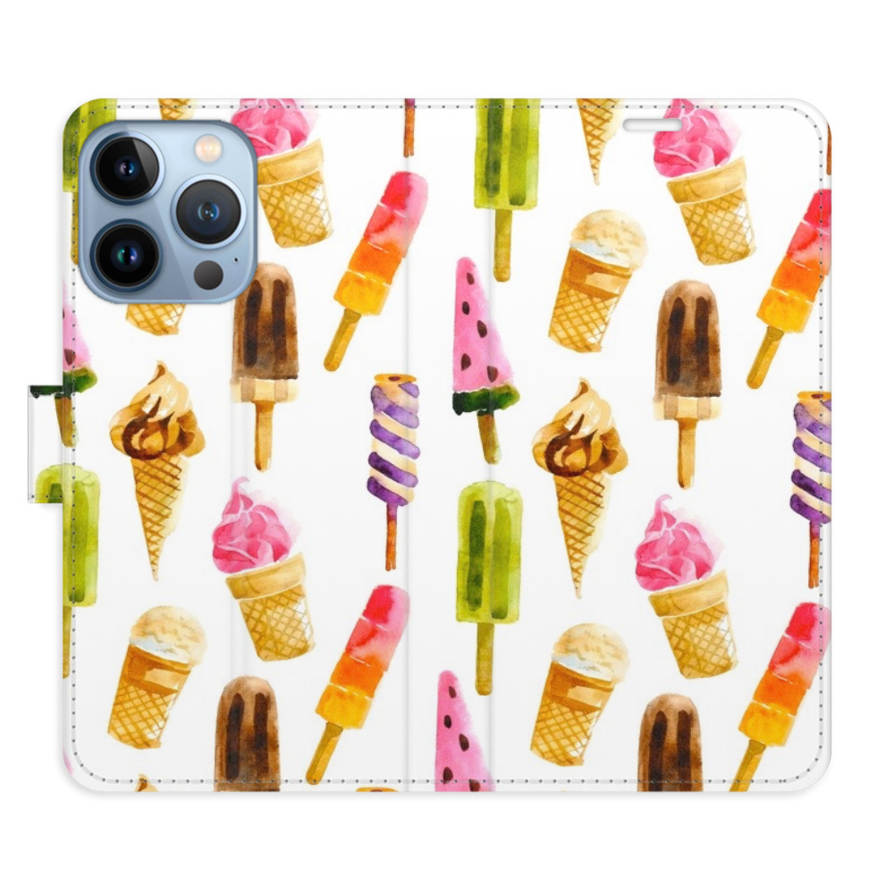 Flipové pouzdro iSaprio - Ice Cream Pattern - iPhone 13 Pro
