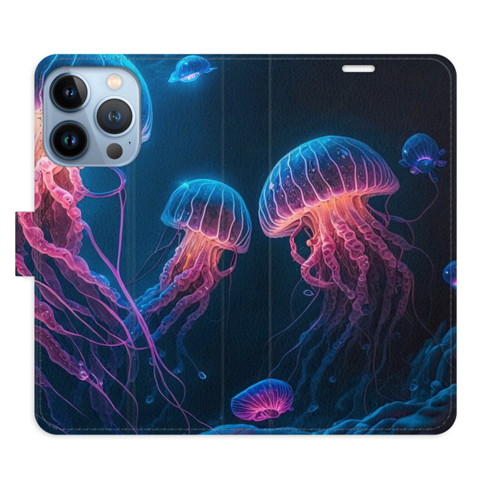 Flipové pouzdro iSaprio - Jellyfish - iPhone 13 Pro