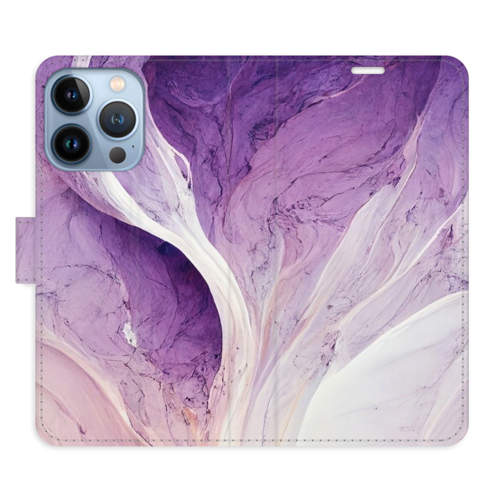 Flipové pouzdro iSaprio - Purple Paint - iPhone 13 Pro