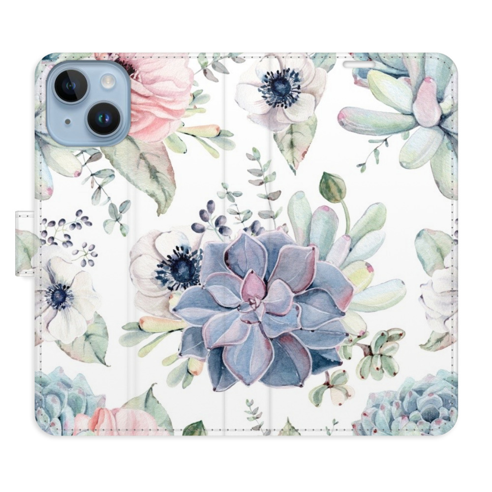 Flipové pouzdro iSaprio - Succulents - iPhone 14