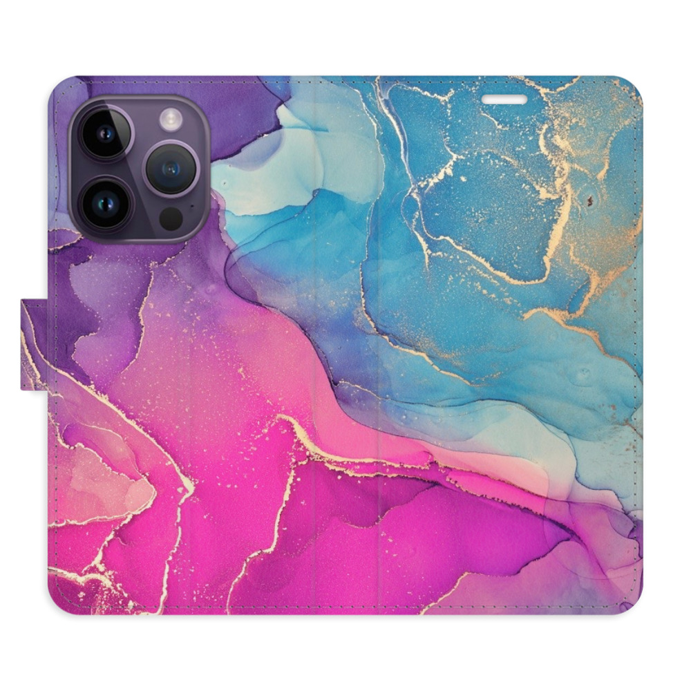 Flipové pouzdro iSaprio - Colour Marble 02 - iPhone 14 Pro