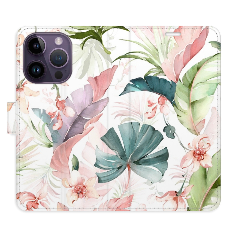 Flipové pouzdro iSaprio - Flower Pattern 07 - iPhone 14 Pro