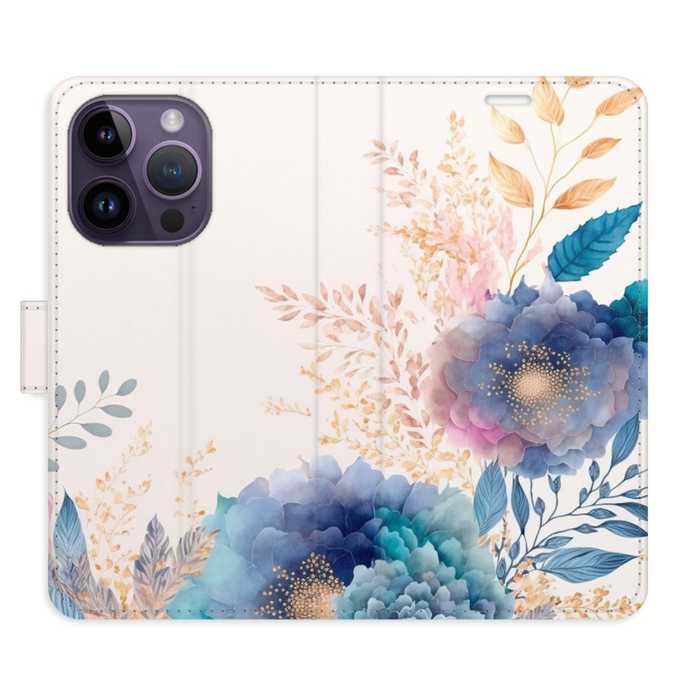 Flipové pouzdro iSaprio - Ornamental Flowers 03 - iPhone 14 Pro