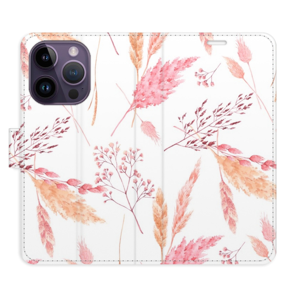 Flipové pouzdro iSaprio - Ornamental Flowers - iPhone 14 Pro