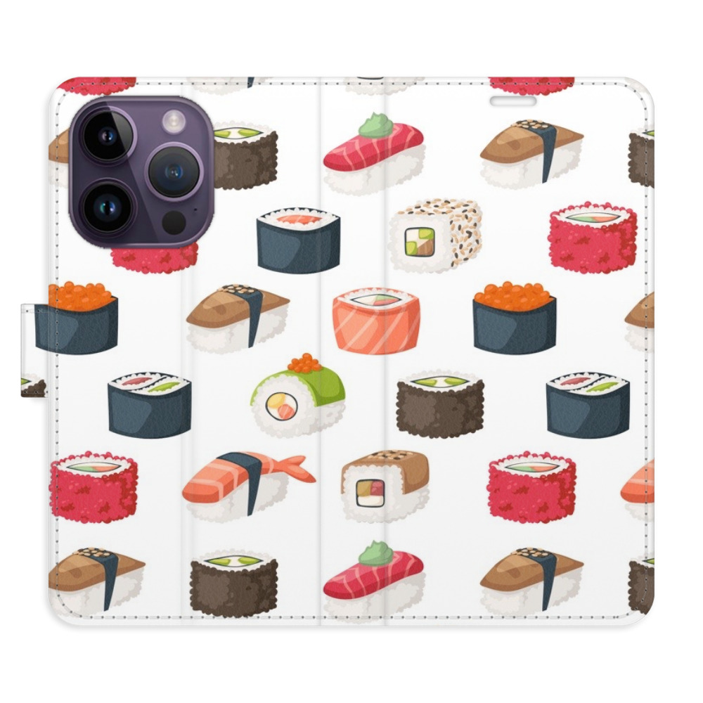 Flipové pouzdro iSaprio - Sushi Pattern 02 - iPhone 14 Pro