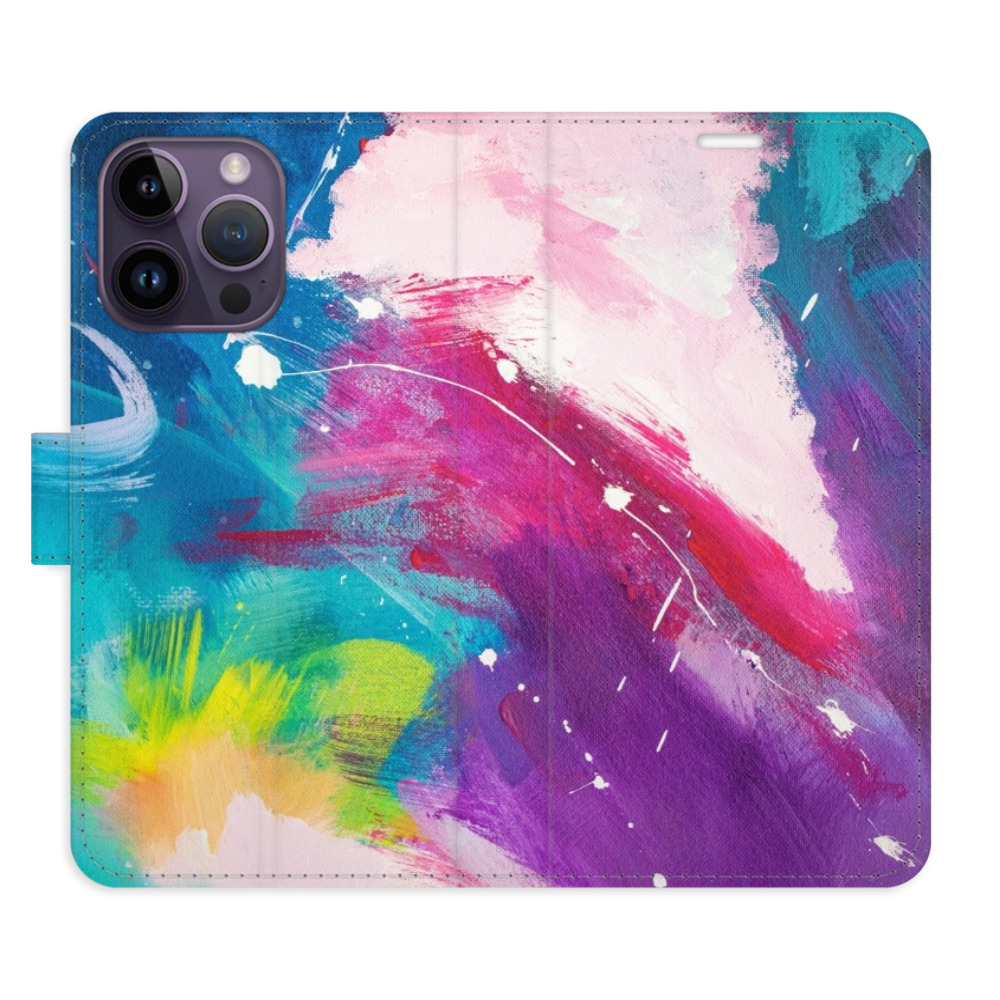 Levně Flipové pouzdro iSaprio - Abstract Paint 05 - iPhone 14 Pro Max