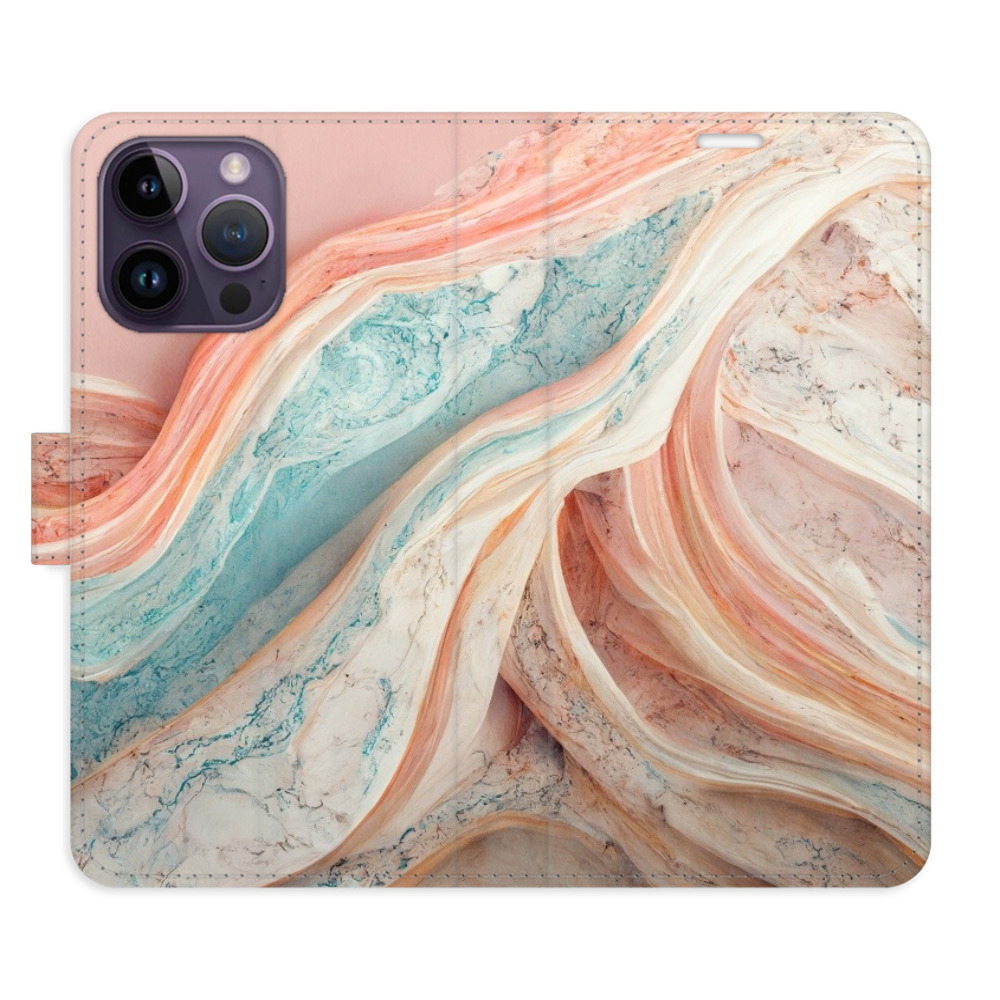 Flipové pouzdro iSaprio - Colour Marble - iPhone 14 Pro Max
