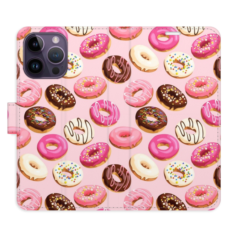 Flipové pouzdro iSaprio - Donuts Pattern 03 - iPhone 14 Pro Max