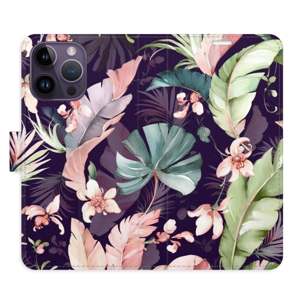 Flipové pouzdro iSaprio - Flower Pattern 08 - iPhone 14 Pro Max