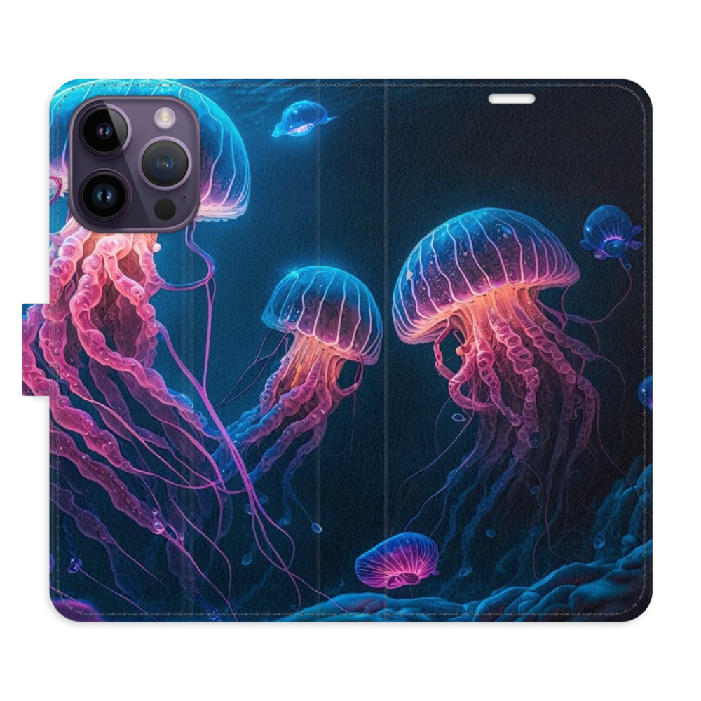Flipové pouzdro iSaprio - Jellyfish - iPhone 14 Pro Max