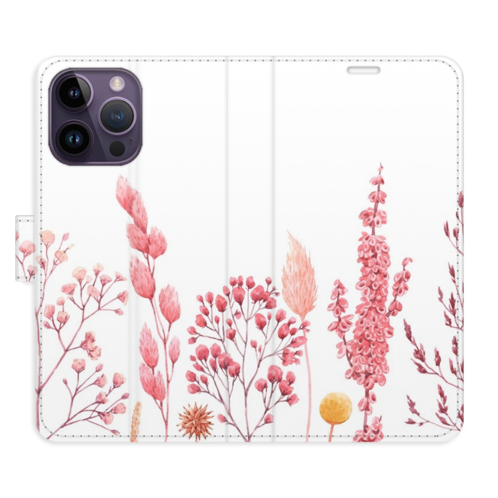 Flipové pouzdro iSaprio - Pink Flowers 03 - iPhone 14 Pro Max