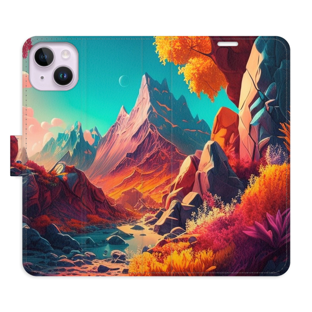 Flipové pouzdro iSaprio - Colorful Mountains - iPhone 14 Plus